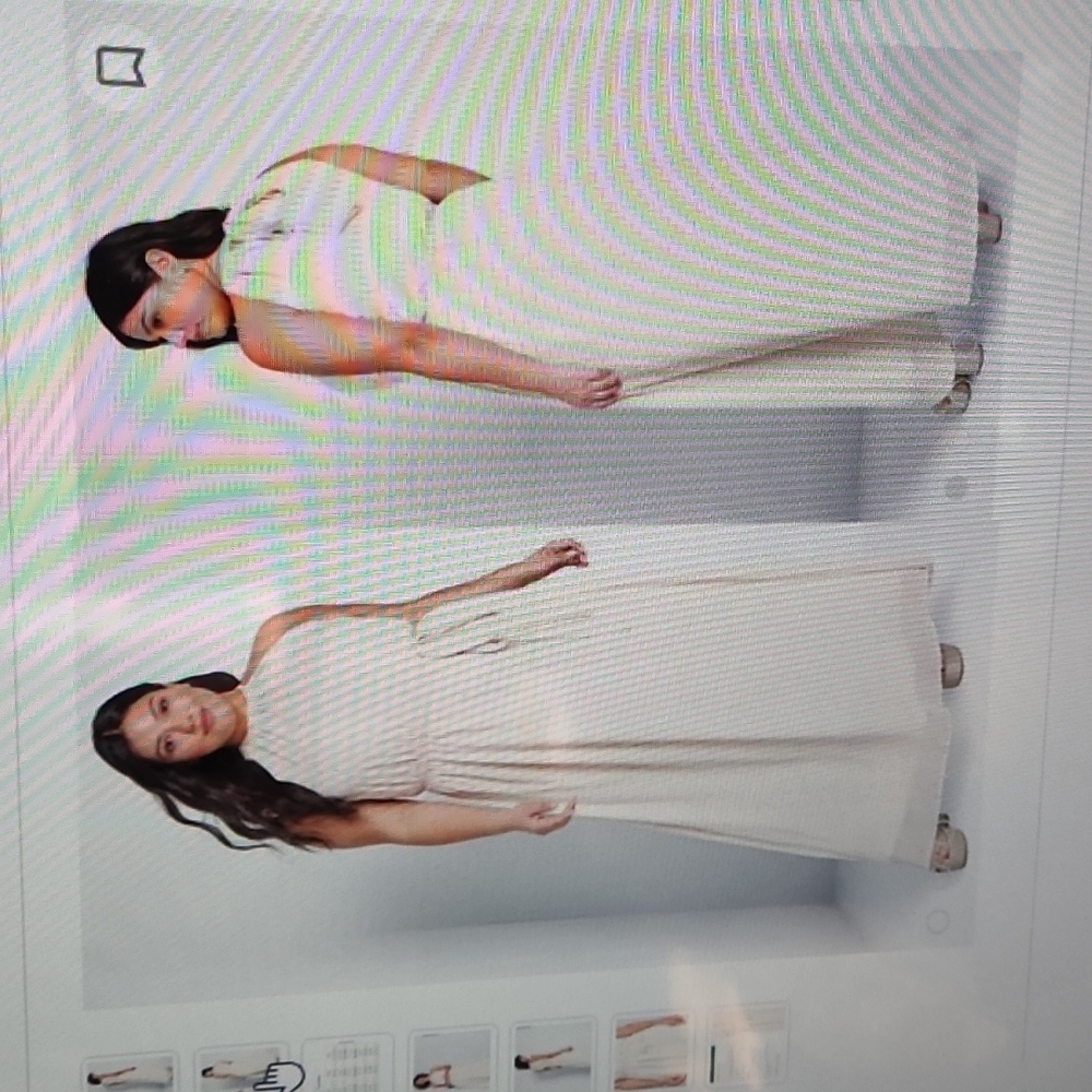 New boho halter ivory msxi dress